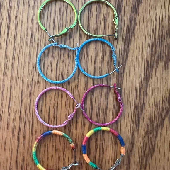 Set of 4 Hoop Earrings - Picture 1 of 5